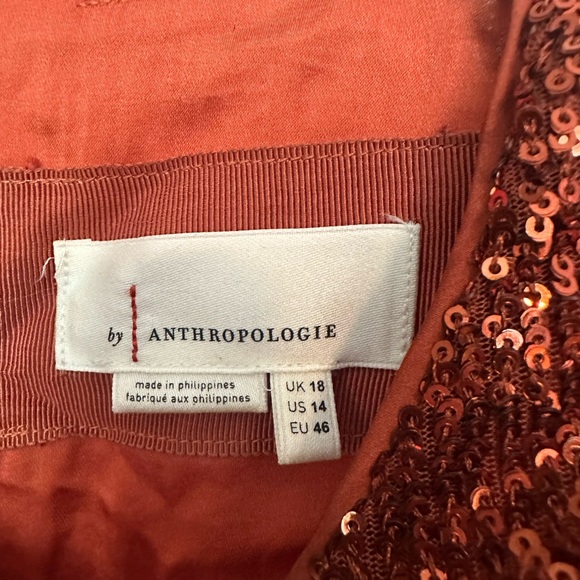 Anthropologie Copper Sequin Top - Picture 4 of 5